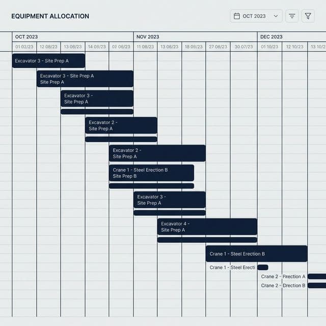 Fleet allocation schedule view